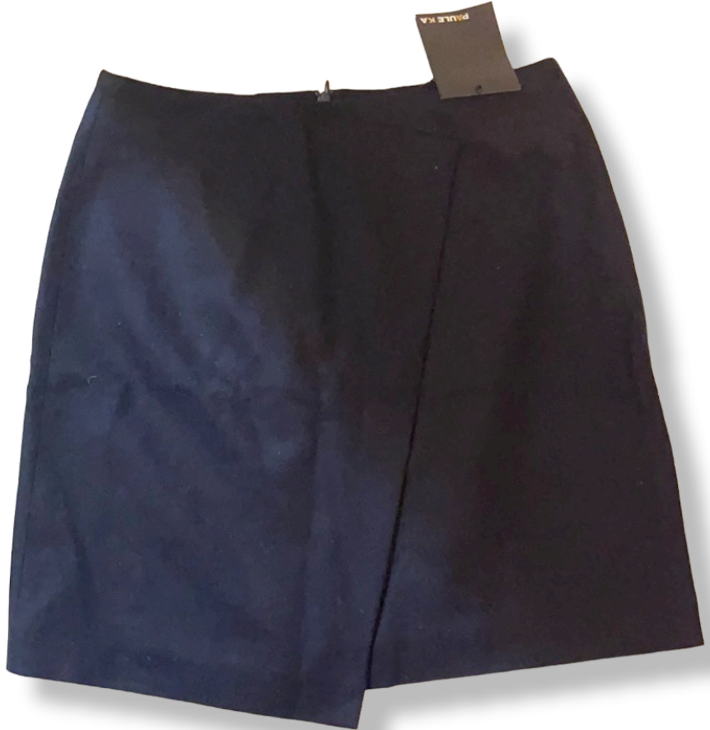 PAULE KA Paris Dark Blue Wool Skirt ~ M ~ "sample" ~ NEW